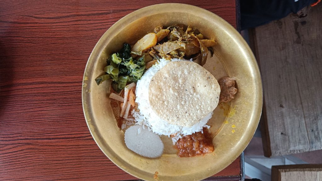 Dal Bhat at Lunch During Mardi Trek