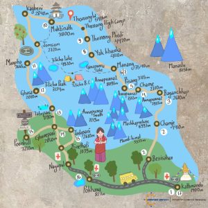 Annapurna Circuit Trek Map