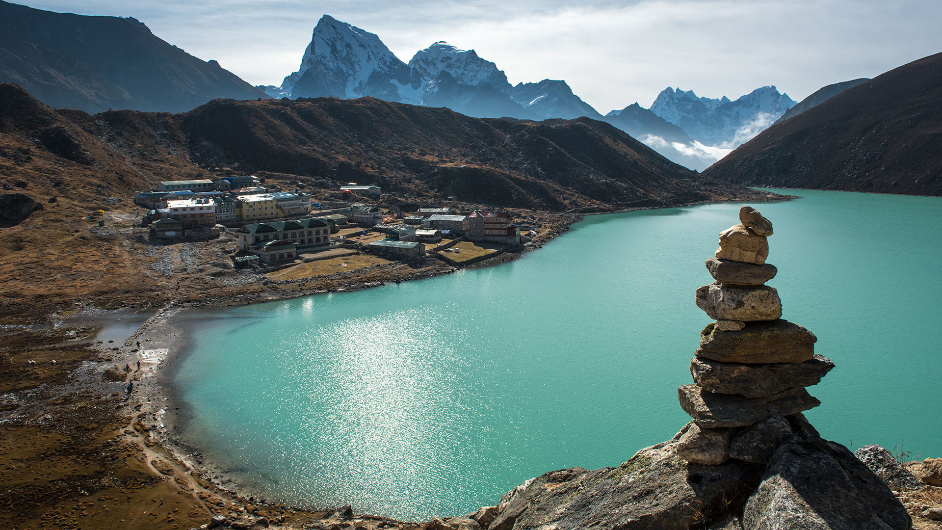 Gokyo Village With Gokyo Lake